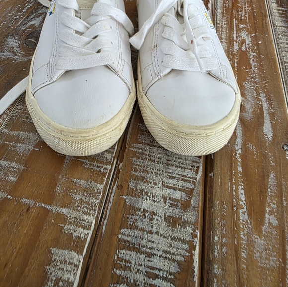 Peanuts Zara Kids White and Green Sneakers Size 32 US Big Kid 13. Littles Size 1 - Picture 6 of 7